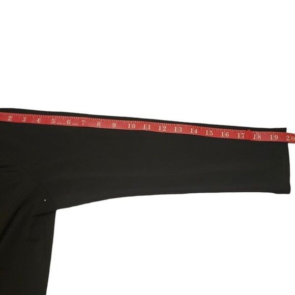 Womans Stretch Black Top VNeck Shirred Front Size XL APOSTROPHE Spandex - Picture 7 of 12